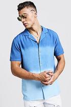 Boohoo Dip Dye Short Sleeve Revere Shirt