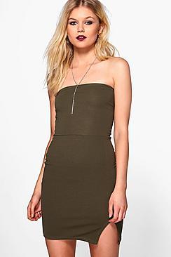Boohoo Petite Natasha Bandeau Bodycon Dress