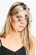 Boohoo Faye Halloween Spider Veil Headband