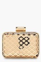 Boohoo Daisy Cold Cage Box Clutch