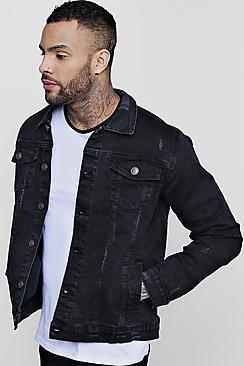 Boohoo Distressing Detail Western Jacket