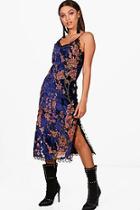 Boohoo Velvet Devore Cami Dress