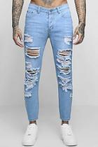 Boohoo Skinny Fit Jeans With Extreme Distressing