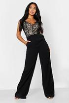Boohoo Lace Body Insert Jumpsuit