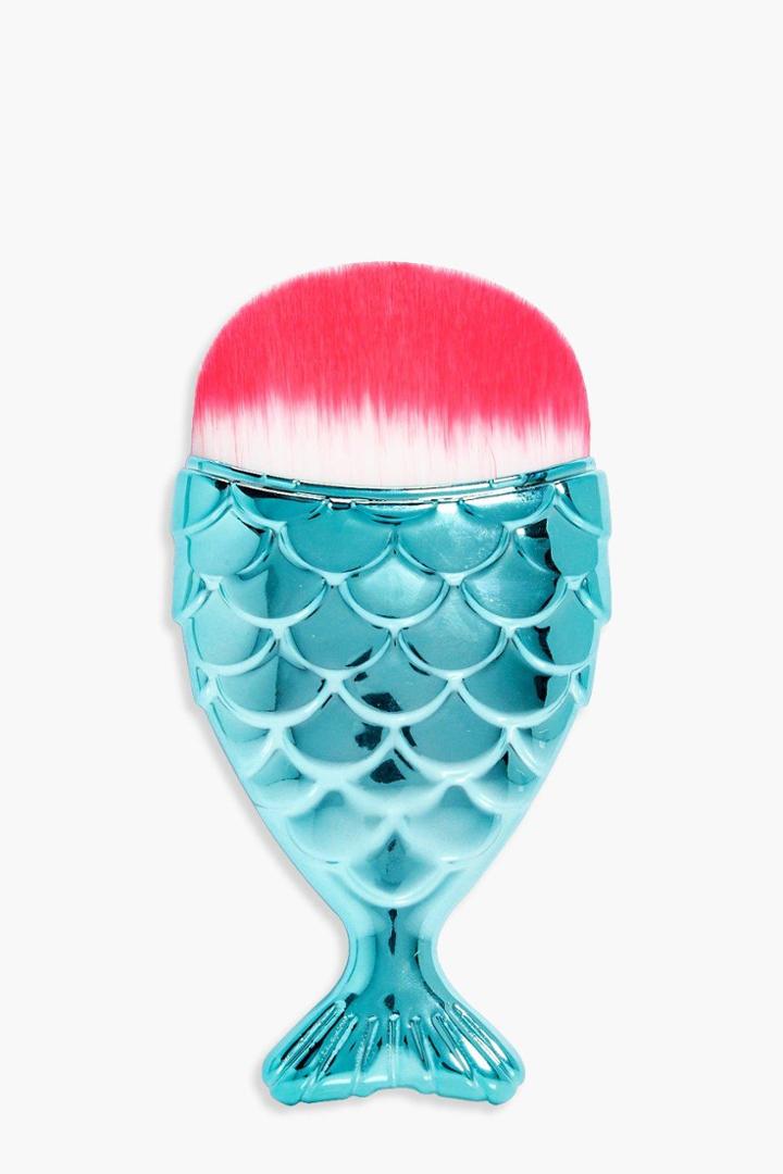 Boohoo Mermaid Foundation Brush Turquoise
