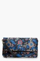 Boohoo Sophie Oriental Satin Foldover Cross Body Bag