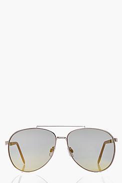 Boohoo Amelie Revo Lense Aviator Sunglasses