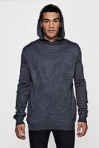 Boohoo Knitted Over The Head Hooded Jumper