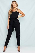 Boohoo Belted High Waist Tapered Trousers