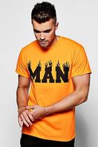 Boohoo Man Flame T Shirt
