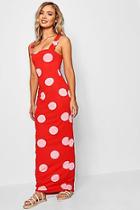 Boohoo Ruffle Shoulder Jersey Maxi Dress