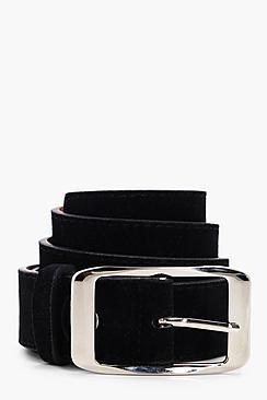 Boohoo Amy Suedette Chunky Boyfriend Belt
