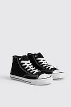 Boohoo Stitch Detail Canvas Hi-top