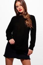 Boohoo Petite Becca Split Tunic Jumper