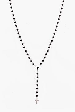 Boohoo Beaded Necklace With Cross
