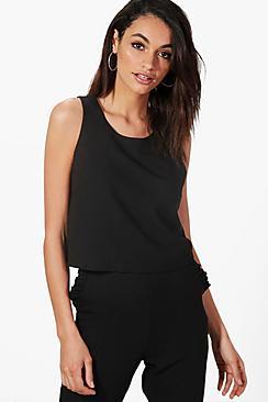 Boohoo Rebecca Tailored Woven Top
