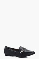 Boohoo Ella Pearl & Stud Trim Loafer