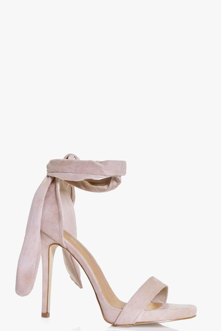 Boohoo Emilia Wrap Strap Two Part Sandal Nude