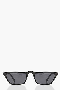 Boohoo Anna Flat Top Square Skinny Fashion Glasses