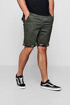 Boohoo Skinny Fit Chino With Camo Turn Up