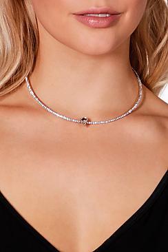 Boohoo Lara Delicate Diamante Detail Choker