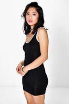 Boohoo Petite Bex Contrast Binding Mini Bodycon Dress