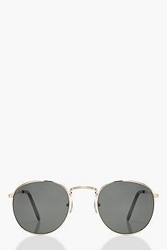 Boohoo Classic Round Sunglasses With Case