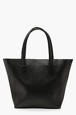 Boohoo Handle Tab Detail Tote