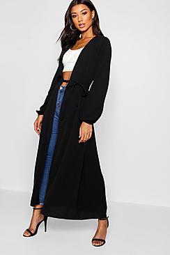 Boohoo Maxi Woven Belted Kimono