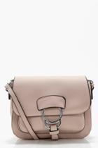 Boohoo Lilly Ring Detail Cross Body Pink
