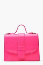 Boohoo Neon Tab Small Tote Bag