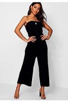 Boohoo Bandeau Wide Leg Jumpsuit