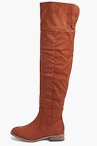 Boohoo Annabelle Over The Knee Flat Boot