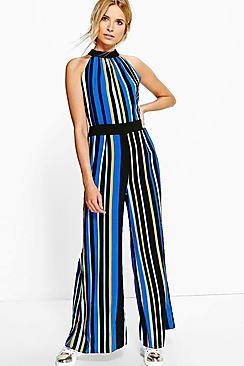 Boohoo Jenna Stripe Jumpsuit