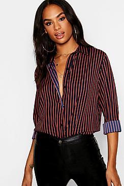 Boohoo Tall Striped Shirt