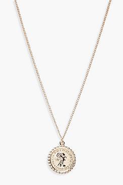 Boohoo Sarah Sovereign Coin Pendant Necklace