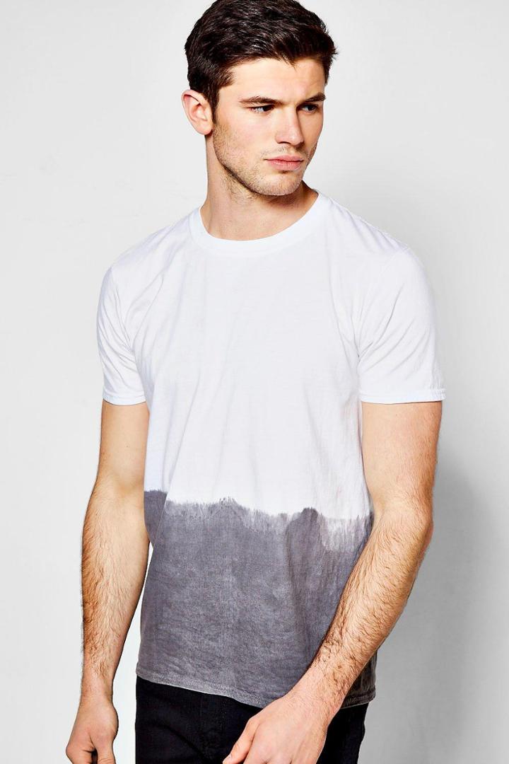 Boohoo Oversized Dip Dye T Shirt White