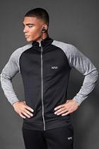 Boohoo Active Gym Track Top With Contrast Sleeve