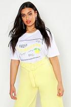 Boohoo Plus Lemonade Slogan T-shirt