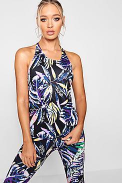 Boohoo Sarah Fit Printed Running Vest