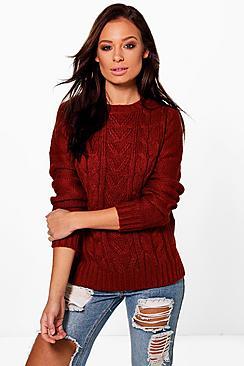 Boohoo Daisy Cable Jumper