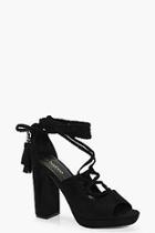 Boohoo Bella Knot Front Peeptoe Platform