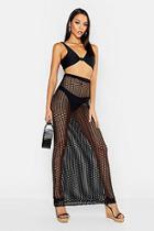 Boohoo Tall Net Maxi Beach Skirt