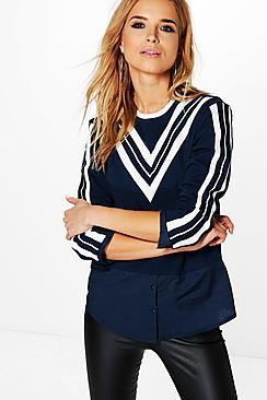 Boohoo Naomi Sports Detail Sweat Top