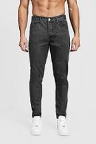Boohoo Tapered Fit Grey Denim Jeans