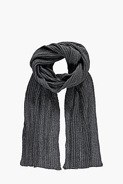 Boohoo Ribbed Scarf