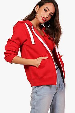 Boohoo Naomi Zip Through Hoodie
