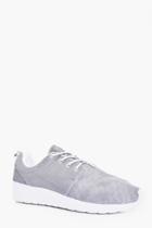 Boohoo Grey Lace Up Running Trainers Grey