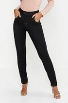 Boohoo Petite One Button High Rise Skinny Jegging