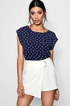 Boohoo Maddy Printed Woven Blouse